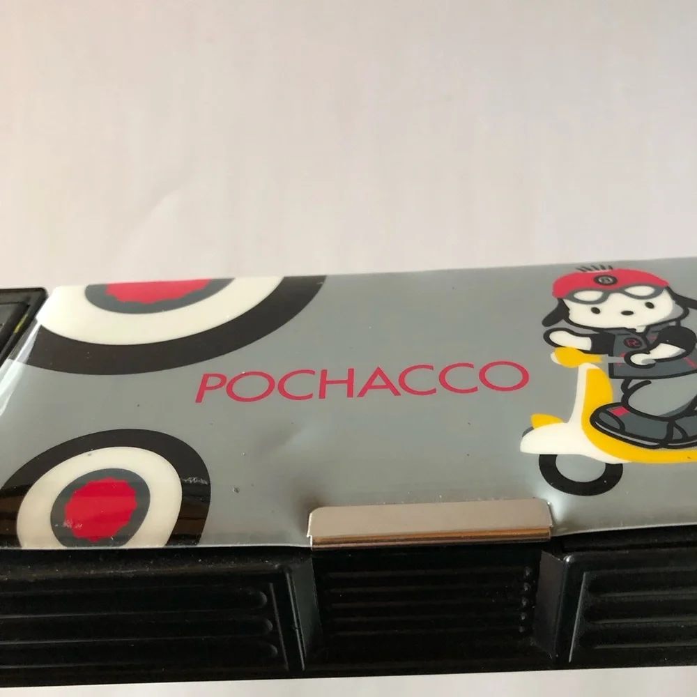 RARE Vintage Pochacco Scooter Sanrio Folding Padded Puffy Pencil Case 1989 2002